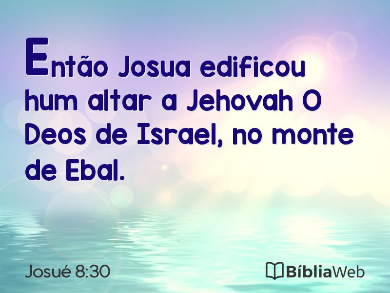 Josué 8:30 em imagem para compartilhar