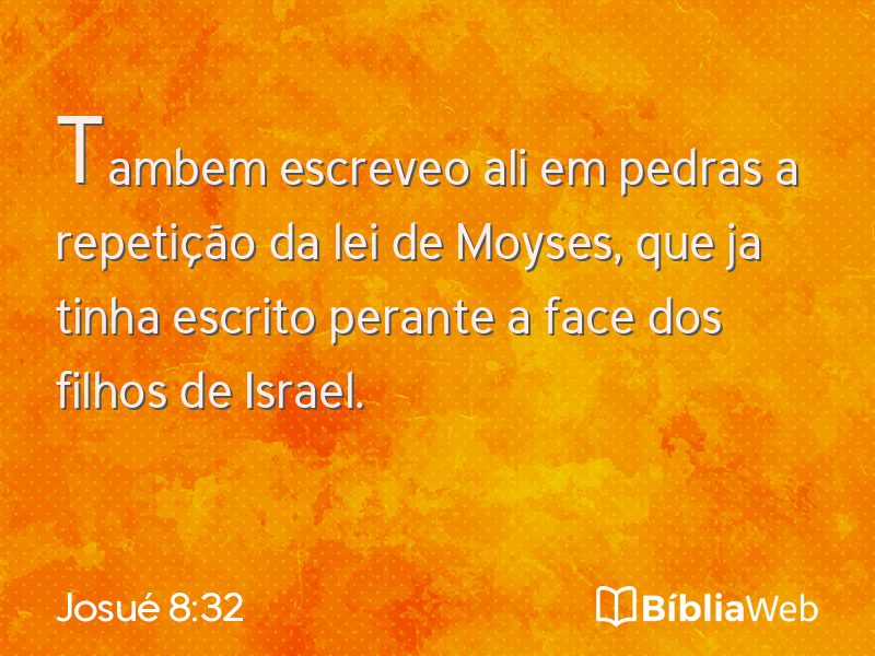 Josué 8:32 em imagem para compartilhar