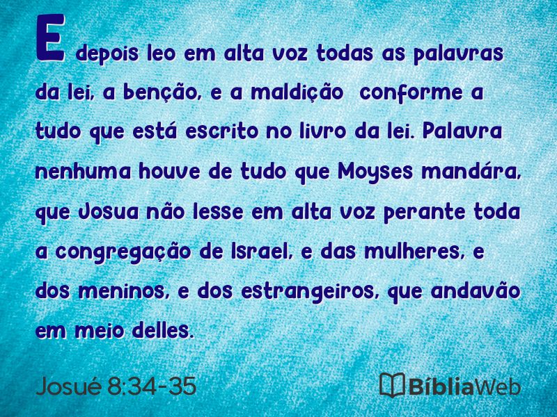 Josué 8:34-35 em imagem para compartilhar