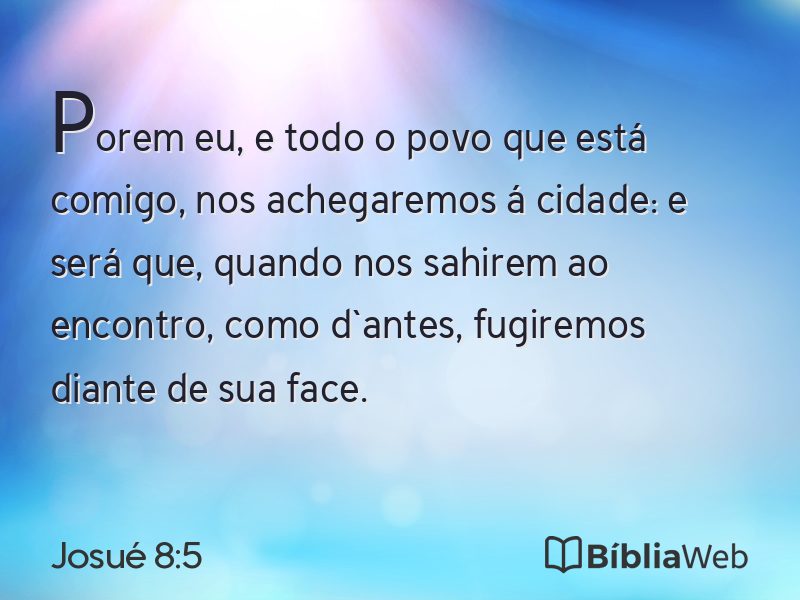 Josué 8:5 em imagem para compartilhar