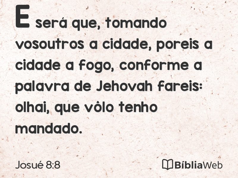 Josué 8:8 em imagem para compartilhar