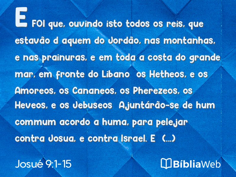 Josué 9:1-15 em imagem para compartilhar