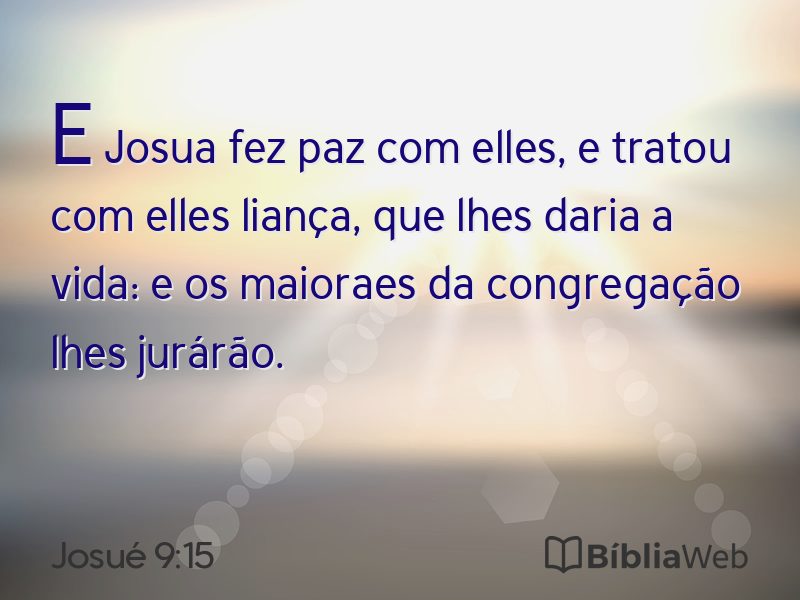 Josué 9:15 em imagem para compartilhar