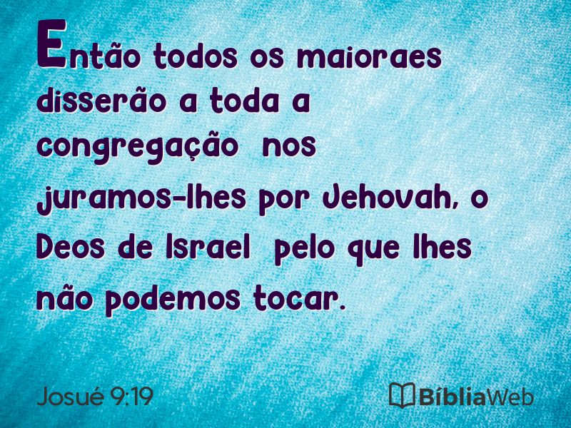 Josué 9:19 em imagem para compartilhar