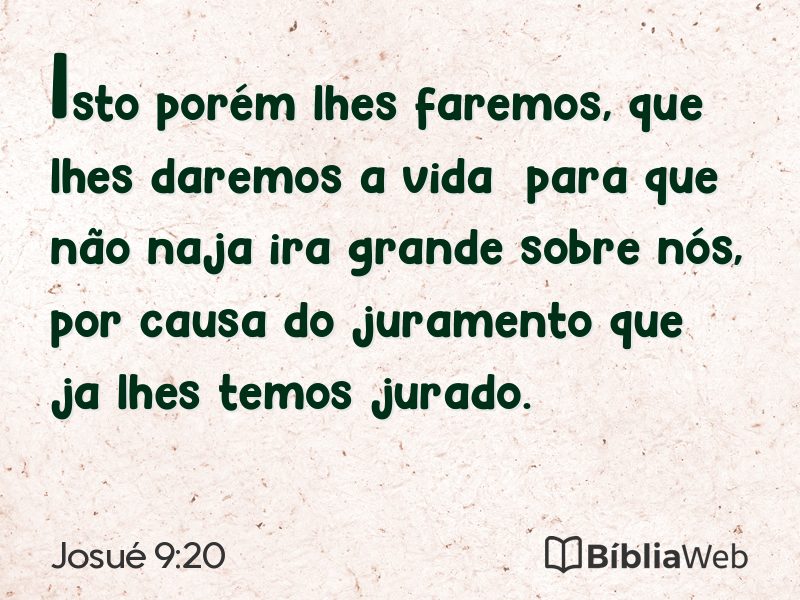 Josué 9:20 em imagem para compartilhar