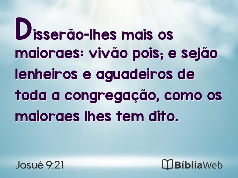 Josué 9:21 em imagem para compartilhar