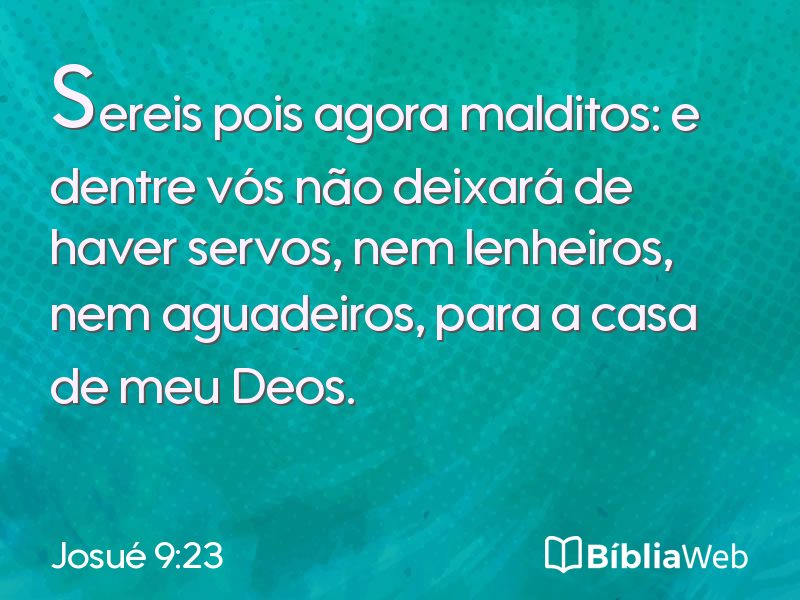 Josué 9:23 em imagem para compartilhar