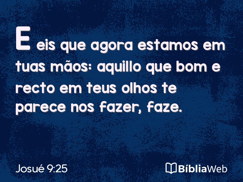 Josué 9:25 em imagem para compartilhar