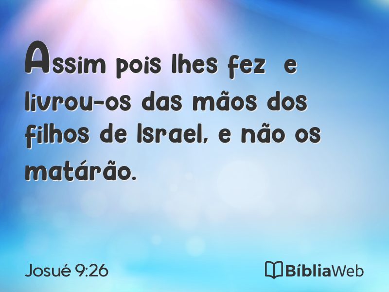 Josué 9:26 em imagem para compartilhar