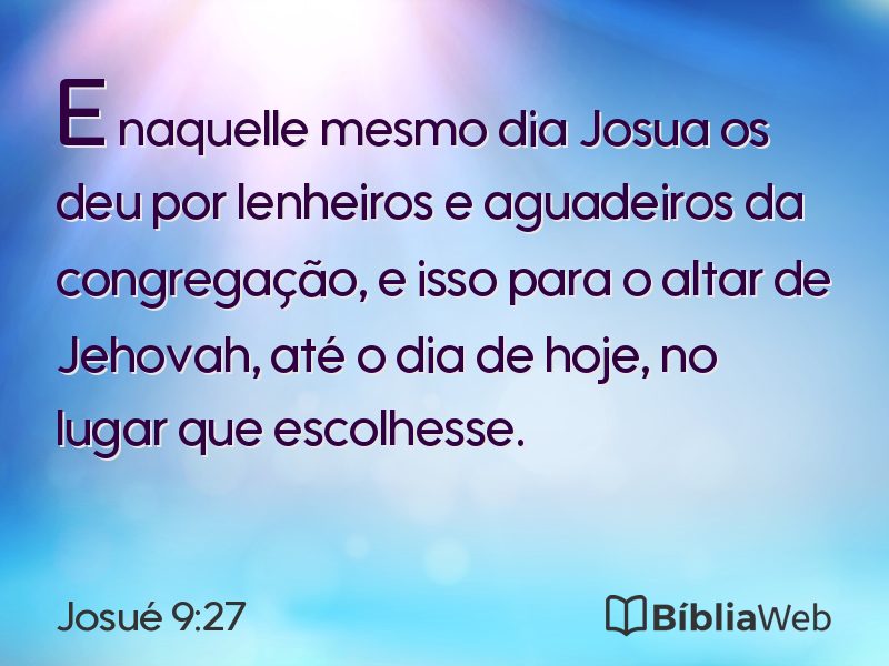 Josué 9:27 em imagem para compartilhar