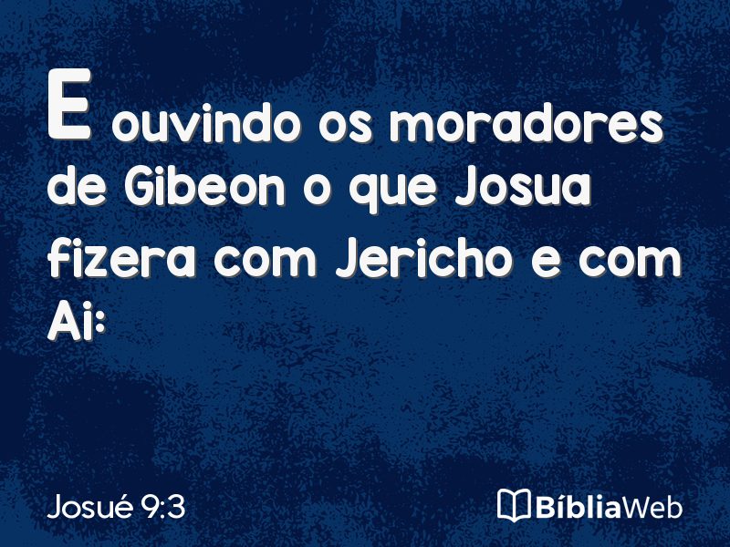 Josué 9:3 em imagem para compartilhar