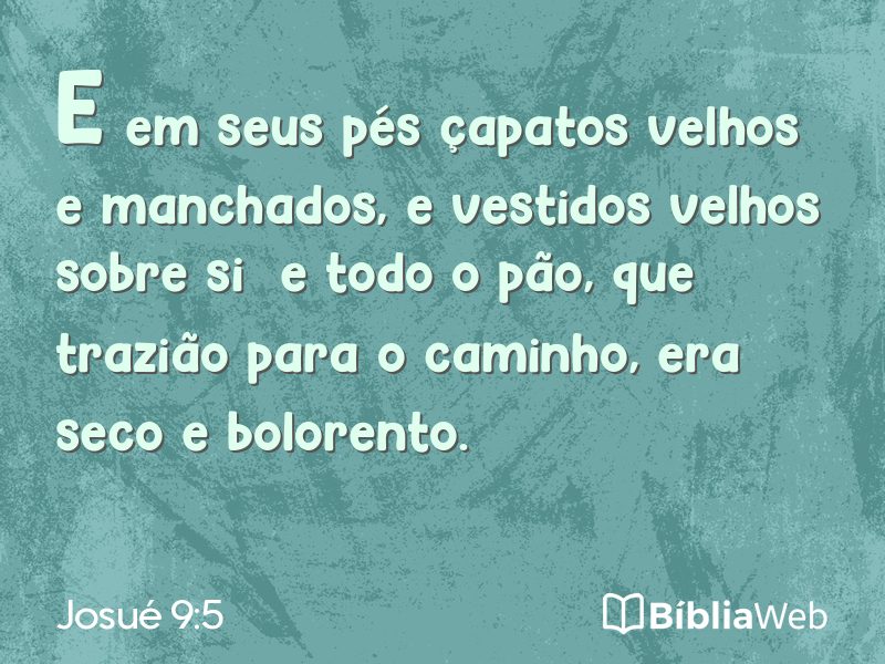 Josué 9:5 em imagem para compartilhar