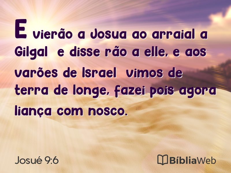 Josué 9:6 em imagem para compartilhar