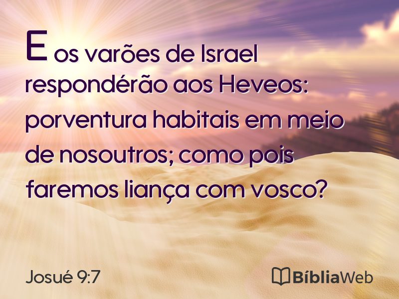 Josué 9:7 em imagem para compartilhar