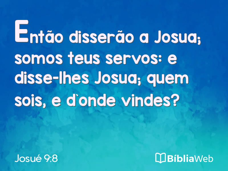 Josué 9:8 em imagem para compartilhar