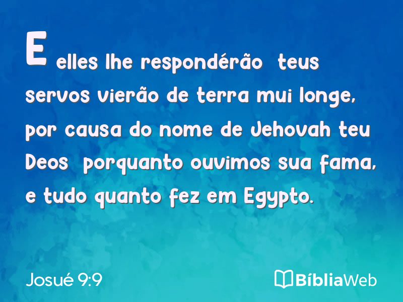 Josué 9:9 em imagem para compartilhar