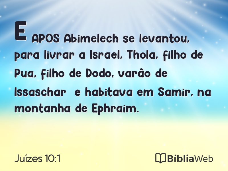 Juízes 10:1 em imagem para compartilhar