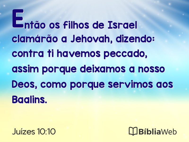 Juízes 10:10 em imagem para compartilhar