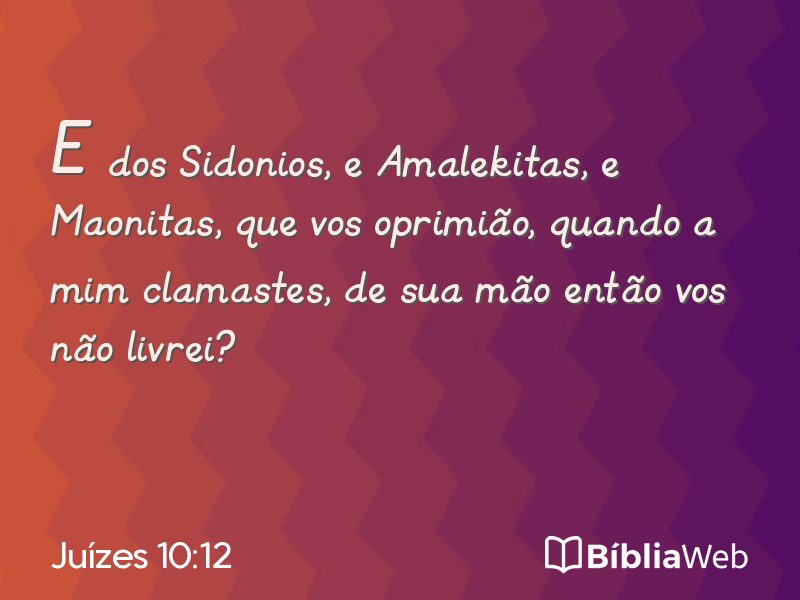 Juízes 10:12 em imagem para compartilhar