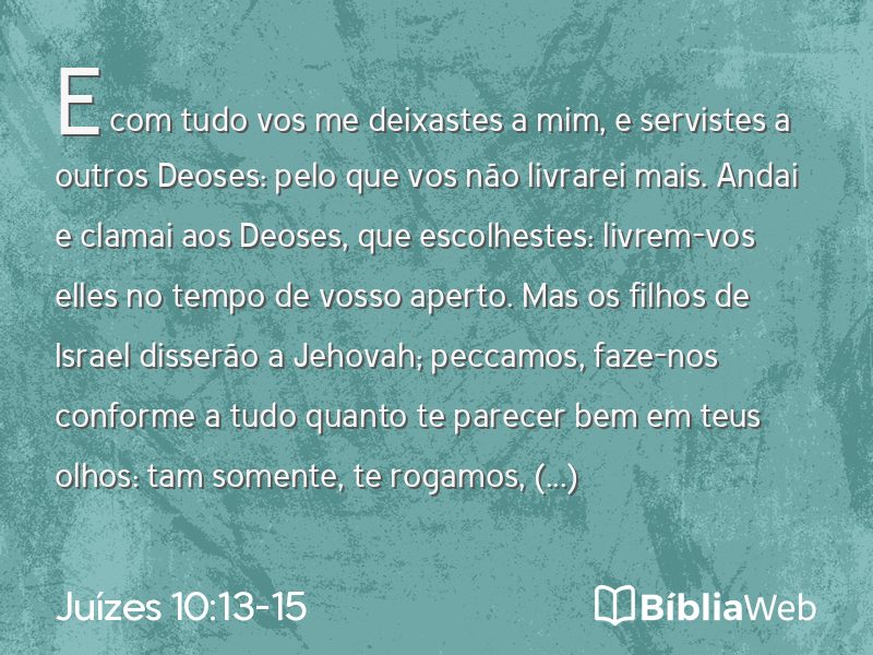 Juízes 10:13-15 em imagem para compartilhar