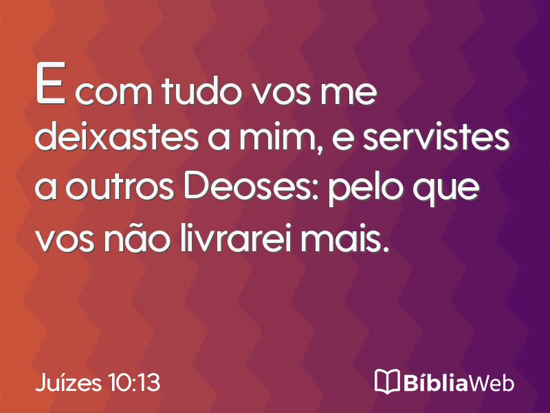 Juízes 10:13 em imagem para compartilhar