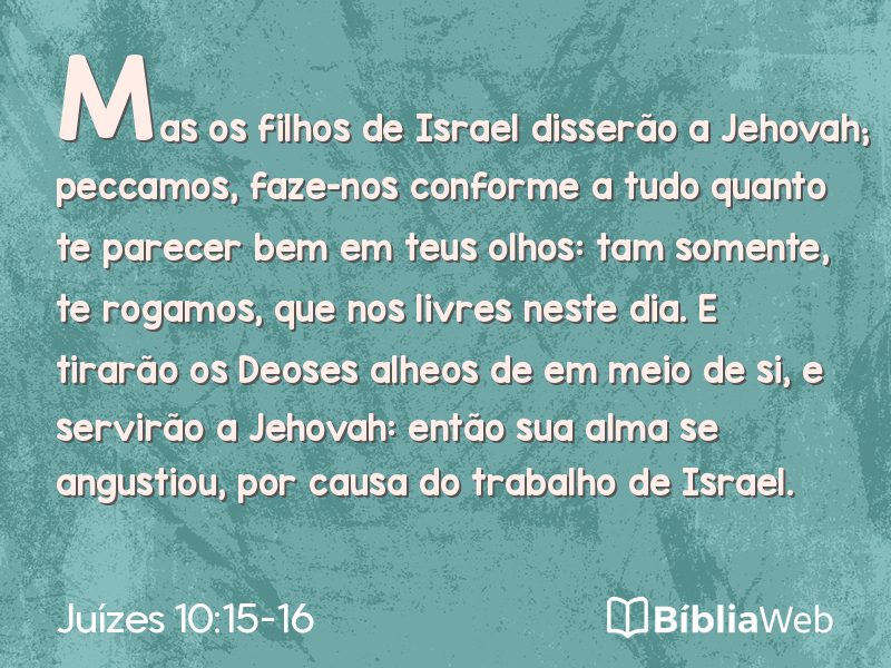 Juízes 10:15-16 em imagem para compartilhar