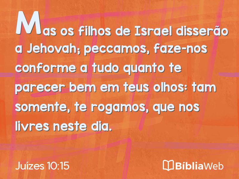 Juízes 10:15 em imagem para compartilhar