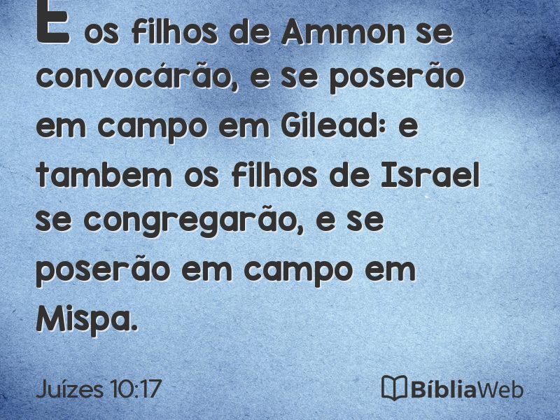 Juízes 10:17 em imagem para compartilhar