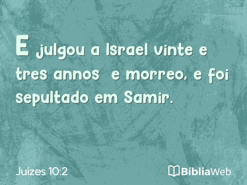 Juízes 10:2 em imagem para compartilhar