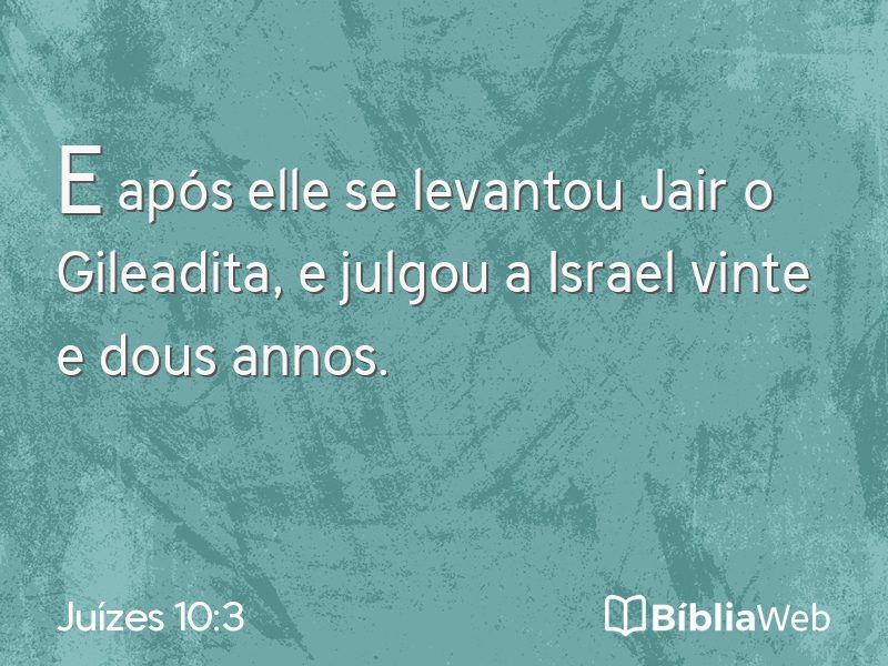 Juízes 10:3 em imagem para compartilhar