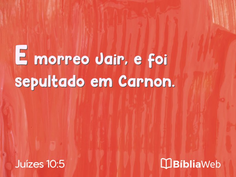 Juízes 10:5 em imagem para compartilhar