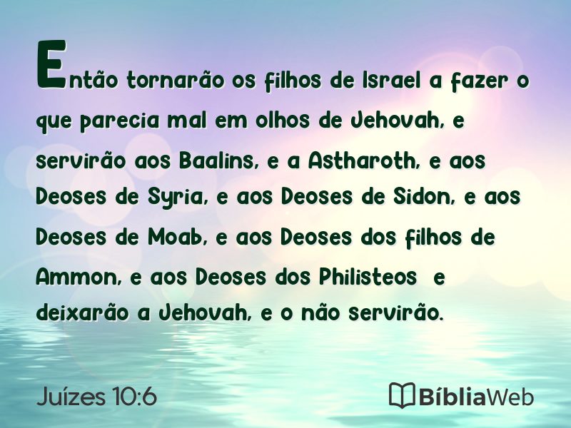 Juízes 10:6 em imagem para compartilhar