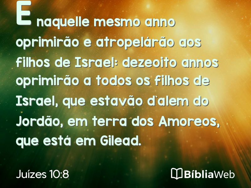 Juízes 10:8 em imagem para compartilhar