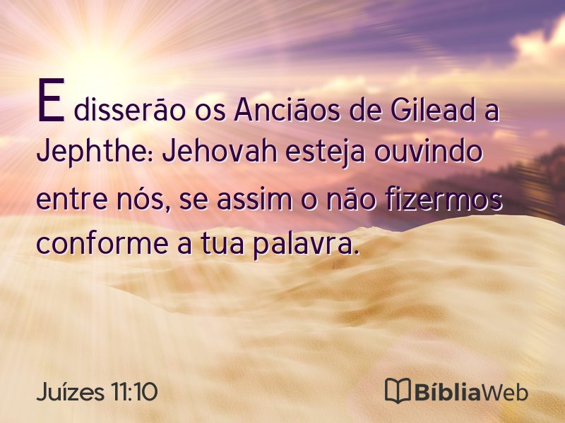 Juízes 11:10 em imagem para compartilhar