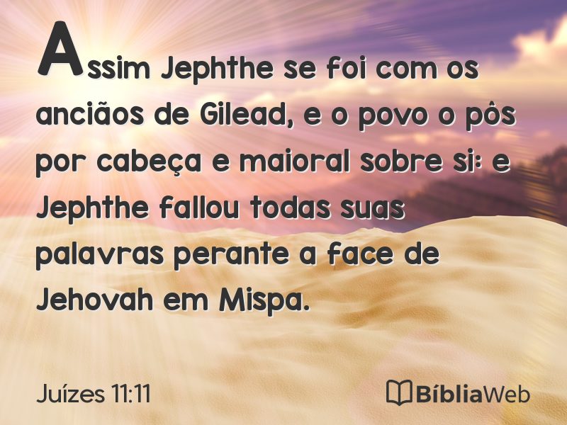 Juízes 11:11 em imagem para compartilhar