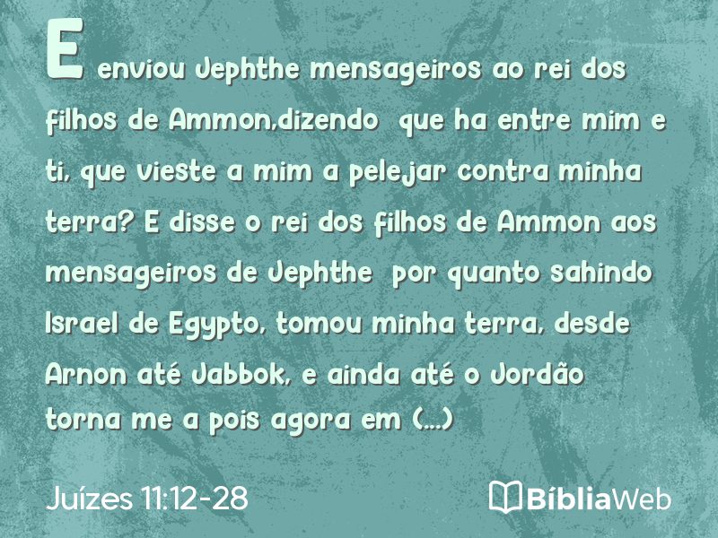 Juízes 11:12-28 em imagem para compartilhar