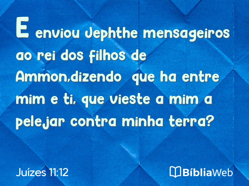 Juízes 11:12 em imagem para compartilhar