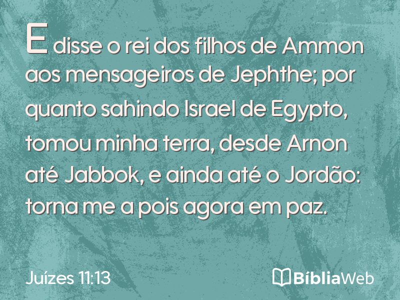 Juízes 11:13 em imagem para compartilhar
