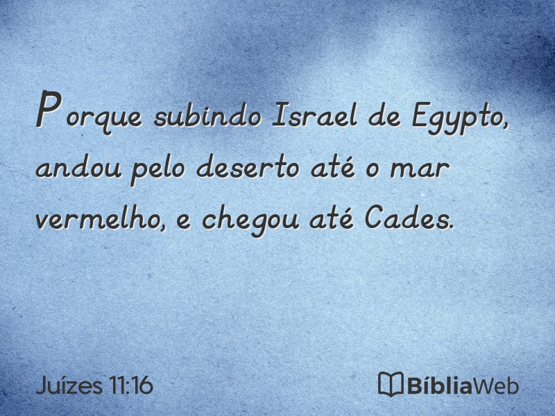 Juízes 11:16 em imagem para compartilhar