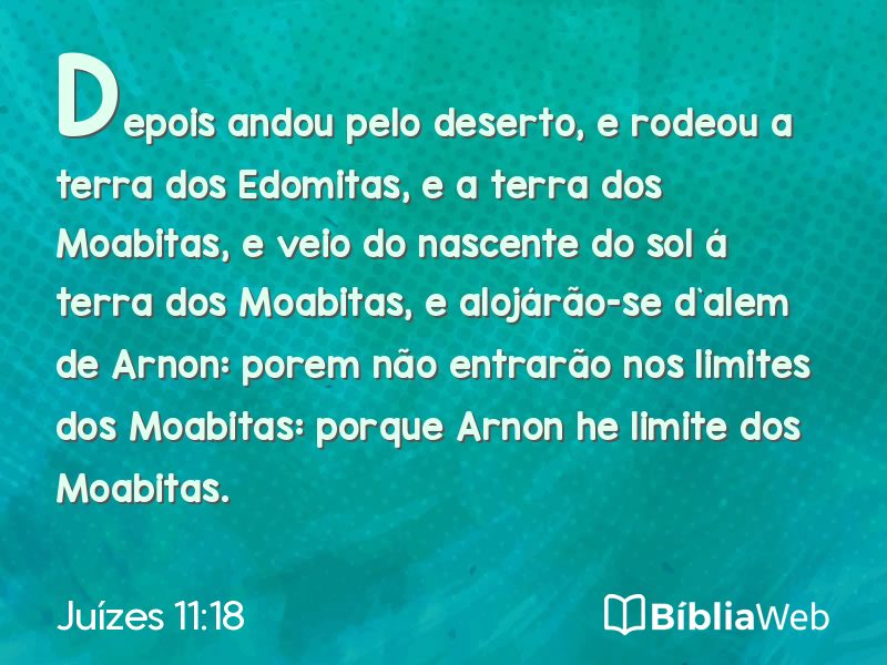 Juízes 11:18 em imagem para compartilhar