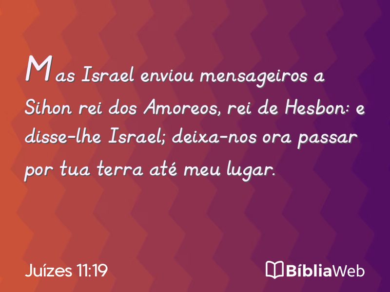 Juízes 11:19 em imagem para compartilhar