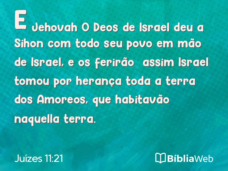 Juízes 11:21 em imagem para compartilhar