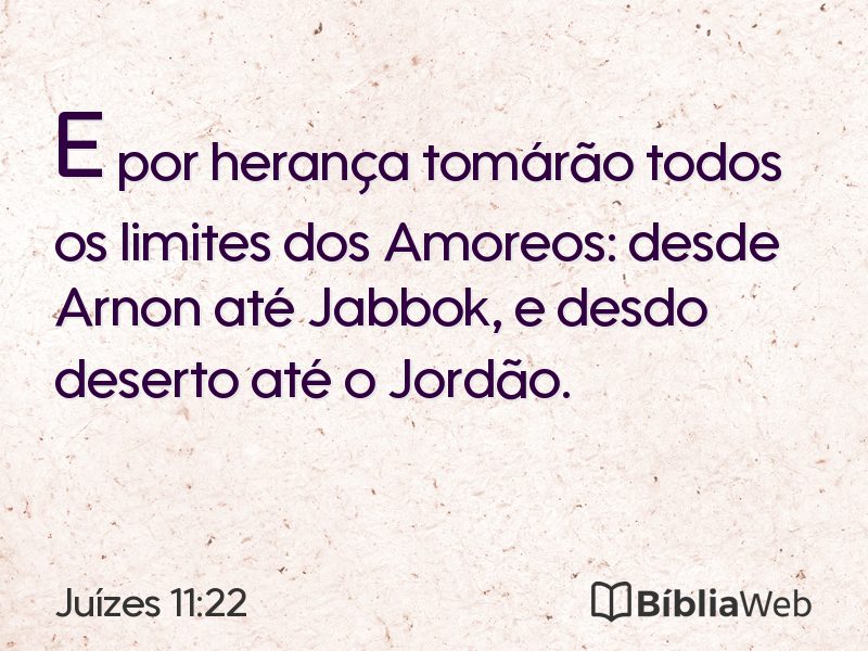 Juízes 11:22 em imagem para compartilhar