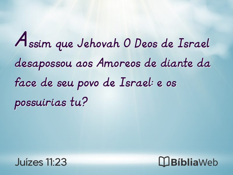 Juízes 11:23 em imagem para compartilhar
