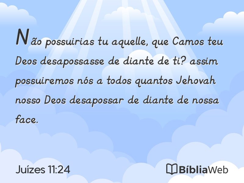 Juízes 11:24 em imagem para compartilhar