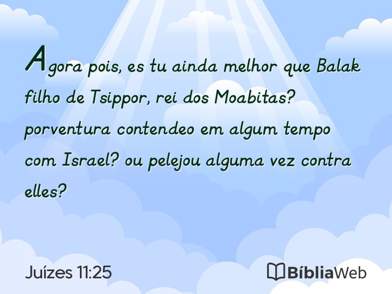 Juízes 11:25 em imagem para compartilhar