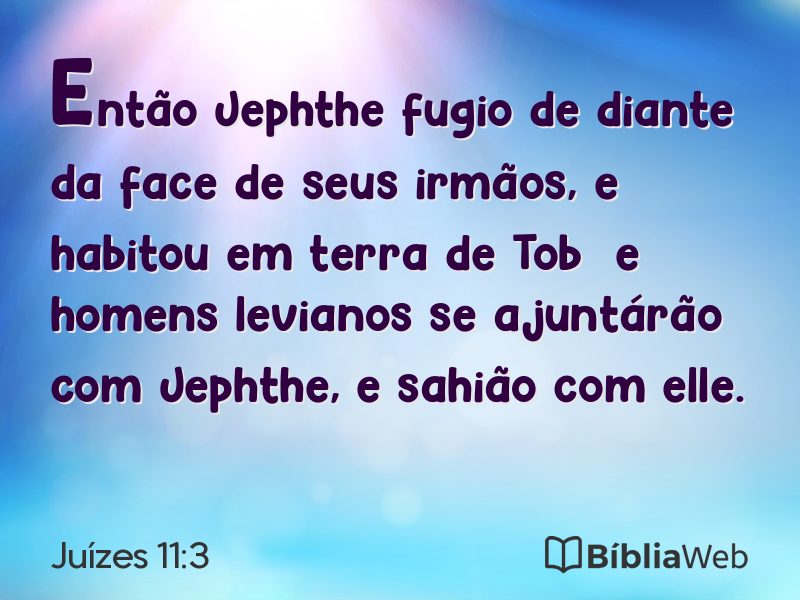Juízes 11:3 em imagem para compartilhar