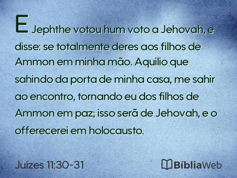 Juízes 11:30-31 em imagem para compartilhar