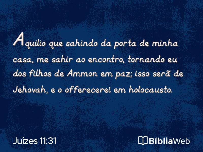 Juízes 11:31 em imagem para compartilhar