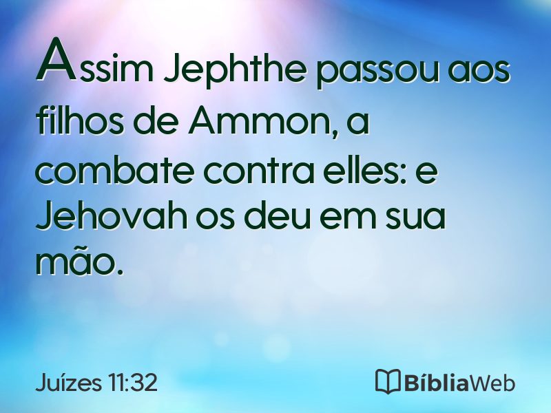 Juízes 11:32 em imagem para compartilhar
